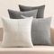 EMEMA Kissenbezug Kordsamt 4er Set Patchwork Kissenhülle 50x50 cm Zierkissenbezug Dekokissen Sofakissen Kord Dekorative Kissen für Sofa Sessel Zuhause Schlafzimmer Grau Serie