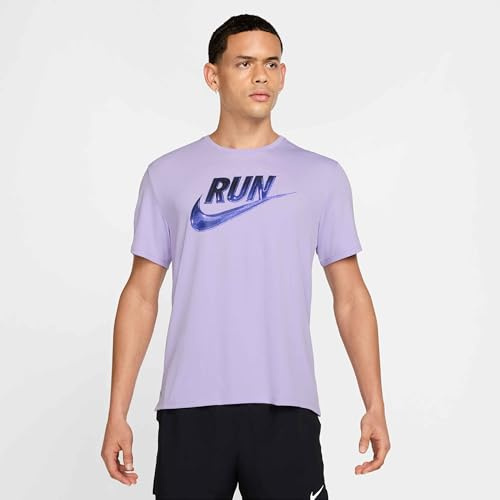 Nike Miler Run Energy Kurzarm-Herren-Laufoberteil, Hydrangeas, HJ3564-515, S