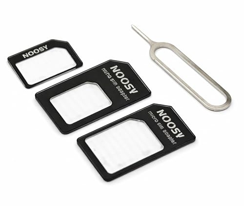 PARENCE. Ensemble d’adaptateurs de Carte SIM – 4 pièces – Adaptateurs Nano SIM, Micro SIM et extracteur – Compatible Tous téléphones