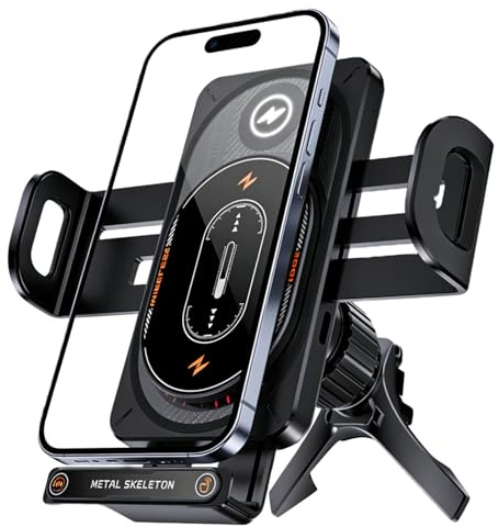 Car Wireless Charger - Cellphone Charging LED Light, Auto Phone Stand Charger with Rapid Power Transfer, Secures Mobile Devices During Navigation, Ideal for Daily Commute Workplace