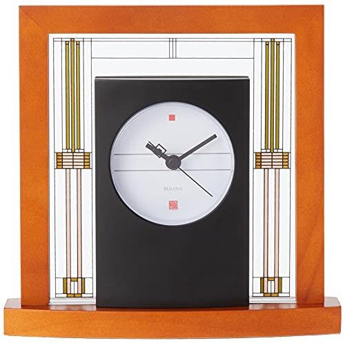 Bulova Orologio da tavolo Willits Frank Lloyd Wright, in legno, finitura ciliegio chiaro