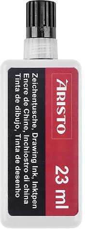 Aristo AR64818 Zeichentusche weiß (hohe Deckraft, schnell trocknend, lichtbeständig, reproduzierfähig, Tusche für Tuschefüller Aristo MG1 PRO) 23 ml