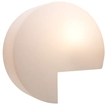 8 seasons design | Deko Kantenleuchte Shining Step (E27, Ø 40cm, rund, Treppenbeleuchtung, Tischleuchte, Regalleuchte, Stufenleuchte, Kantenhocker für innen & außen) weiß