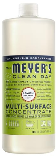 MRS. MEYER'S CLEAN DAY Multi-Surface Everyday Concentrate, Lemon Verbena Scent, 32 Fl Oz Bottle