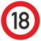 Geburtstagschild 18 Verkehrszeichen Verkehrsschild Straßenschild Geburtstagsschild Schild Geburtstag PVC 40 cm