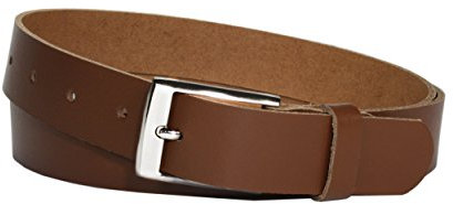 Vascavi Ledergürtel echt Leder, 3 cm breit und ca. 0.25 cm stark, Gürtel, Hüftgürtel, Jeansgürtel, Made in Germany (85 cm Gesamtlänge 95 cm, Hellbraun)