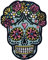 Sugar Skull Embroidered Day of The Dead Applique Iron On Sew On Patch