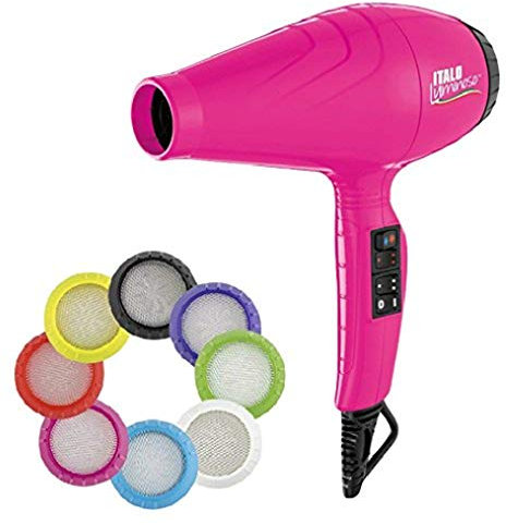 Babyliss Pro – Sèche-Cheveux lumineux ionico, 6 ajustements de chaleur et vitesse, 2100 W rose