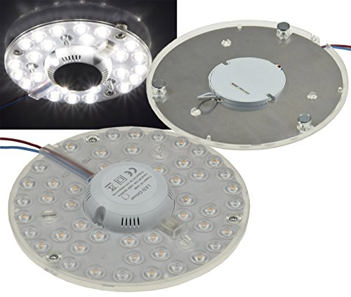 ChiliTec LED Ring Modul mit Magnethalter 25W Ø18cm 2700 Lumen 230V Ringlampe Umbau Set für Deckenleuchten Anschlussfertig 4000k / Neutralweiß