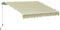 Outsunny Toldo Manual Retráctil 295x250 cm Toldo para Balcón con Manivela de Metal Impermeable y Anti-UV Toldo Enrollable de Exterior para Jardín Terraza Ventanas Crema