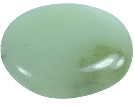 Edelstein Scheibenstein 3-5 cm + Edelsteinkarte | Handschmeichler Taschenstein Massagestein | Lebensquelle Plus (China-Jade, grün)