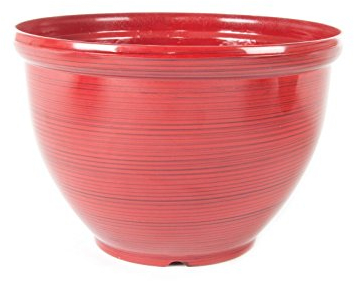 Gardenesque Feather 30 Plant Pot, Red, W30xH20