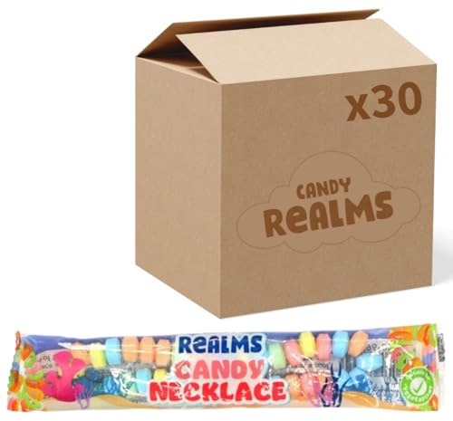 Candy Realms Necklace, 17 g (Pack of 30) | Fruit Flavoured Sweet, Individually Wrapped