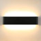 Lightess Applique Murale Intérieur LED 18W 40cm Lampe Murale 3000K Luminaire Mural Moderne IP44 pour Chambre Enfant Salon Escalier Couloir Hôtel Noir Blanc Chaud