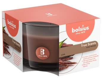 Bolsius True Scents Candela Profumata in Vetro, Cera, Marrone, Medium, 530 unità