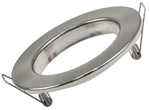 Einbauadapter für LED Einbauleuchte DF-9251B-2 Adapter matt-chrom von Bohrloch 58mm auf 65-72 mm Zwischenstück Adapterring aus Metall Einbaugehäuse