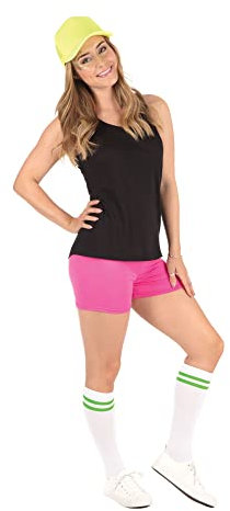 Bristol Novelty-AF138 Mini-Short Rose Fluo (Taille M), Women, AF138 Halloween