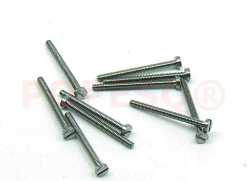 POPESQ® 10 Stk. x Schrauben M1.6 x 20mm Zylinder Minus Stahl #A3190