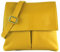 modamoda de T63LEDER Damen Leder Umhängetasche Schultertasche handmade in Italy, Farbe:Sonnengelb