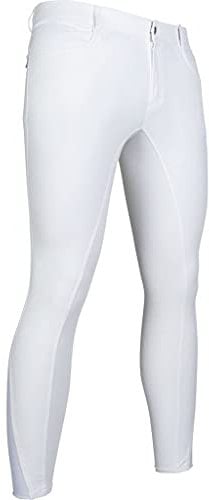 HKM Herren Reithose-12583 Hose, 1200 Weiß, 48