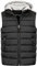 Indicode Herren Stockton Steppweste mit abnehmbarer Jersey-Kapuze | Herrenweste Weste Black XL