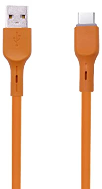 Adhiper Type-C Cable de carga compatible con JBL Charge 4, Flip 5, Pulse 4, JR POP, Endurance Peak, JBLCHARGE4BLKAM para auriculares inalámbricos Bluetooth (1 m/naranja)