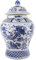 Fine Asianliving Chinesische Deckelvase Blau Weiß Porzellan Handbemalt Qilun D40xH64cm Chinesische ingwertopf chinesische vase mit Deckel asiatische Jingdezhen China Deko