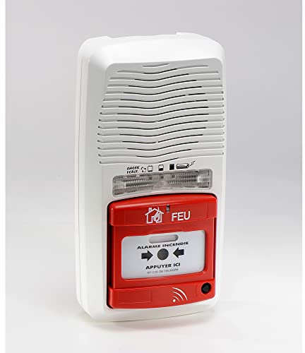 Alarme Incendie Type 4 à Pile Radio avec répéteur