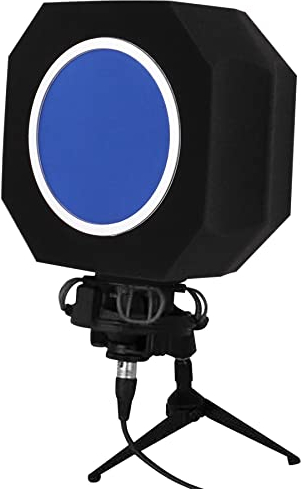 Bouclier d'isolation Professionnel pour Microphone avec Filtre Anti-Pop, Filtre de réflexion pour Studios d'enregistrement