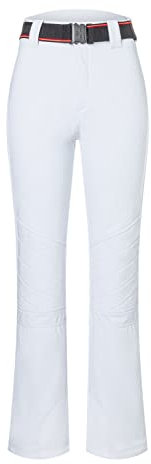 Bogner Fire + Ice Ladies Zula Weiß - Warme Moderne Damen Skihose, Größe 42 - Farbe Offwhite