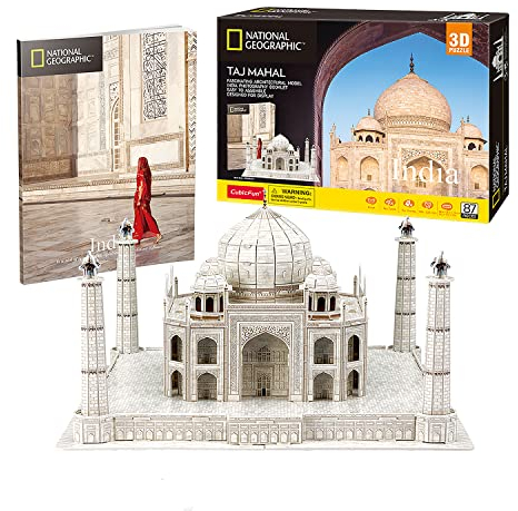 National Geographic - Taj Mahal | 3d Puzzle For Kids +8 Years | 3d Puzzle Adult | 3d Puzzles | 3d Jigsaw For Adults | Easy To Assemble