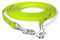 5m Schleppleine, Hundeleine, 2 Karabiner & D-Ring, Neon-Gelb, extra schmal, schmutz- und wasserabweisend