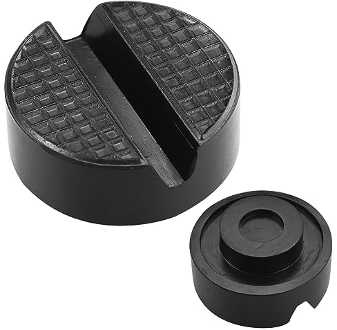Car Jack Pad Slotted Trolley Jacking Rubber Blocks Cars Repair Accessories Universal Floor Jack Pad Adapter for Trolley Jack, 65 * 65 * 33MM