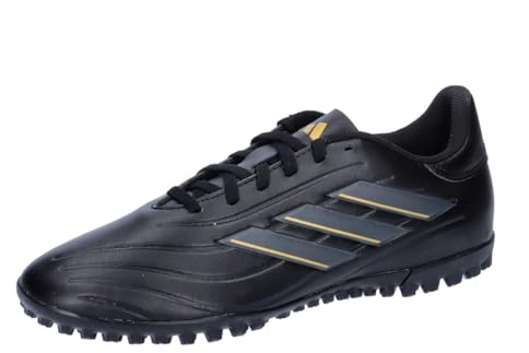 adidas Unisex COPA Pure II Club Football Boots Turf Fußballschuhe, Carbon Black/Carbon/Gold METALLIC, 47 1/3 EU