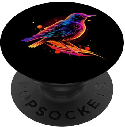 Blackbird Vogel Bunt Design Vogelliebhaber Vogel Lover PopSockets mit austauschbarem PopGrip