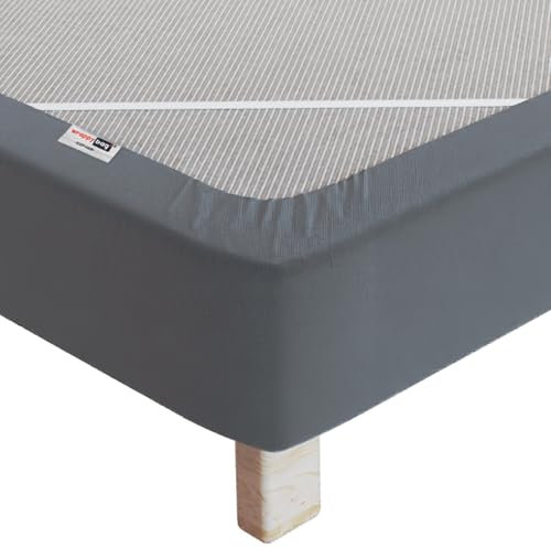Wrappybag Cache-Sommier 160 x 200 avec Élastiques – Rénovez et Modernisez Votre Ancien Sommier – Couleur Anthracite - 6 Tailles Disponibles