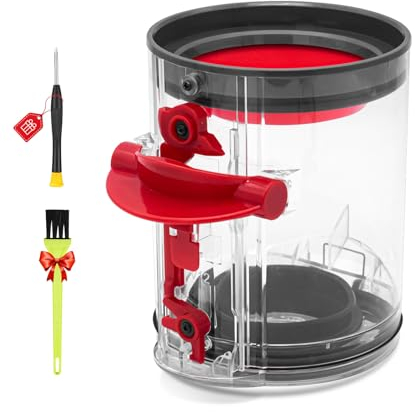 Staubbehälter für Dyson, Ersatzteile Staubsauger Staubeimer für Dyson V12 Slim +T8Schraubendreher, Verbesserter Kanister Ersatz für Dyson V12 Slim(Kostenloser Pinsel)