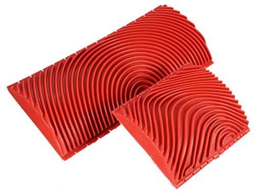 2 Pièces Outil de Grain de Bois en Silicone, Rouleau Peinture Effet Bois, Peigne Effet Bois Peinture, Imitation Grain de Bois Outil de Faux Bois Peinture pour Décoration Murale Meubles Porte Fenêtre