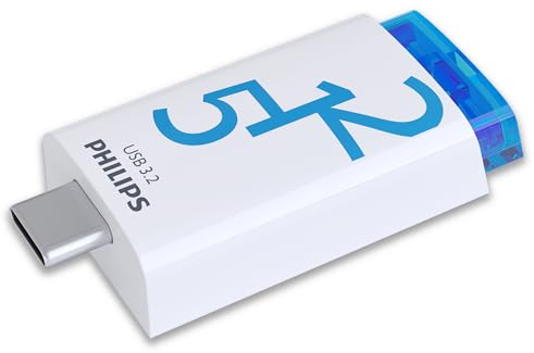 Philips Click Edition USB-C Anschluss USB 3.2 Gen 1 USB-Flash-Laufwerk USB-Stick 512 GB für PC, Laptop, Smartphone, Tablet mit USB-C-Anschluss, Lesegeschwindigkeit bis zu 120 MB/s