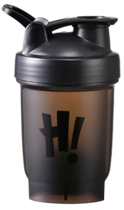 Vllcsla Protein Shaker Bottle Small 350ml BPA Free Leak-proof with Mixing Ball and Measurements, Shaker Bottle for Protein Shakes 350ml, Odourless Mini Water Bottle for Protein Shake, Black