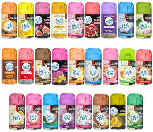 Fresh & More Lufterfrischer Nachfüller 30er Mix Pack - Duft Nachfüller kompatibel mit Air Wick Freshmatic, Glade Brise - 30x 250 ml Duftspray für Geruchsneutralisierung & langanhaltende Frische