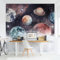 Bilderwelten Fototapete Weltall 96 x 96 cm Universum Planeten Weltraum Selbstklebende Tapete Wandtapete Wanddekoration