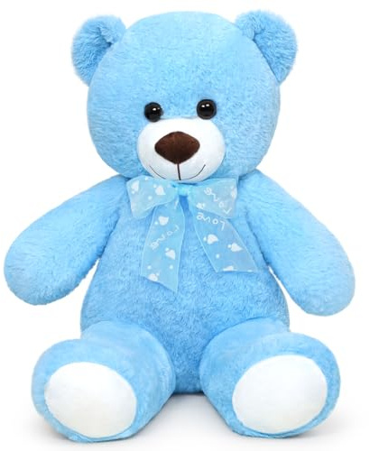 Sausudols Teddybär 40 cm Plüschtier Bär Kuscheltier Geschenke für Kinder Jungen Mädchen Geburtstag Weihnachten Blau