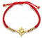 EUEAVAN Hexen-Knoten-Armband Irisches Dreifaltigkeits-Armband mit keltischem Knoten Handgeflochtenes Rope Lucky Red String Armband Verstellbare Perlen Paar Triquetra Wiccan Amulett Schmuck (rot)