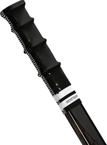 ROCKETGRIP – Sportgriff für Eishockeyschläger – Lochgriffe – Eishockeyzubehör, Einheitsgröße (Black - White)