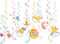 13 Stück Ostern Deckenhänger Spiral Girlanden, Osterhase Hängende Spiralen Girlande, Osterei Ostern Deko Spiralen Luftschlangen, Hängende Wirbel Dekoration für Ostern Party Supplies, Kinder Party (B)