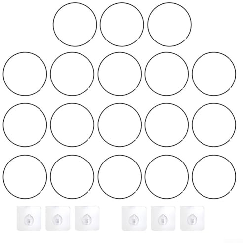 ZWEquipint Round Chain Trellis For Climbing Plants, 5 Inch Black Iron Plant Support Frame,18 Pcs Garden Trellis For Indoor Outdoor Use With Hooks