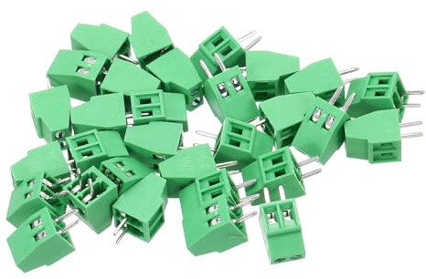 QUARKZMAN 30 Stück PCB-Klemmleiste, 2.54mm 2-polig 150V 6A PCB Montage Klemmenleisten