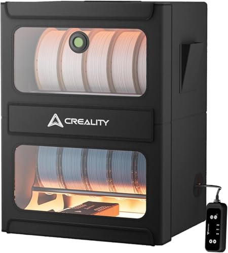 Creality Filament Aufbewahrungsbox mit Heizfunktion, Multi-Roll Filament Trockner für 3D Filament (10kg Spule), Abnehmbares Heizmodul, Schnelles Aufheizen auf 70°C,Feuerfest und Feuchtigkeitsbeständig
