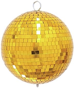 Eurolite 50120025 Mirror Ball 20 cm Gold | Disco Ball Mirror Ball with Golden Facets | Mirror Ball for Very Special Decoration